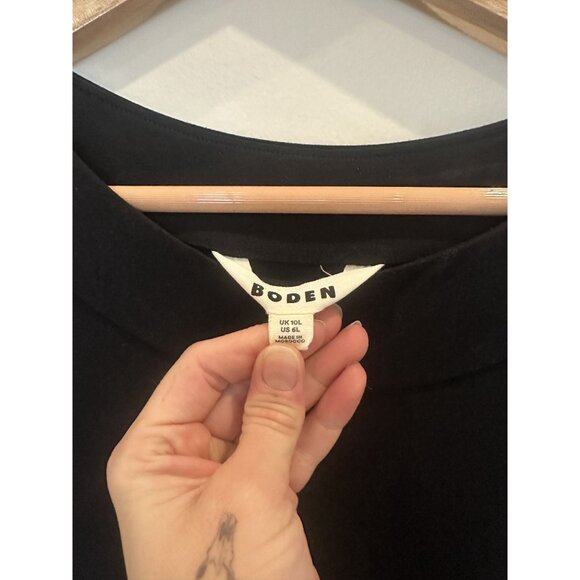 Boden Black Midi Dress Size 6L - Picture 5 of 7